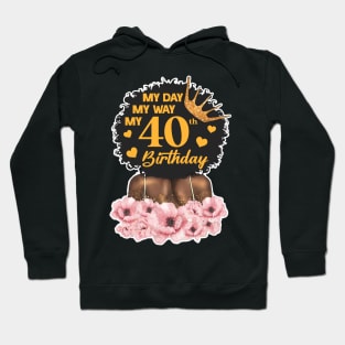 40th Birthday Diva 40th B-day Queen Crown Gift For Women Mother day Hoodie